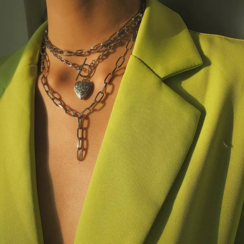 Punk Cuban Choker Necklace Collar Statement Steamp